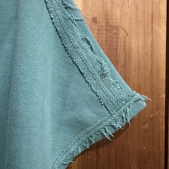 NWT Easel Sage Short Sleeve Top oversized  raw hem boxy top 100% cotton S - Picture 4 of 7